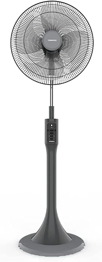 TORNADO Stand Fan 18 Inch, 4 Blades, Grey TSF-18MG