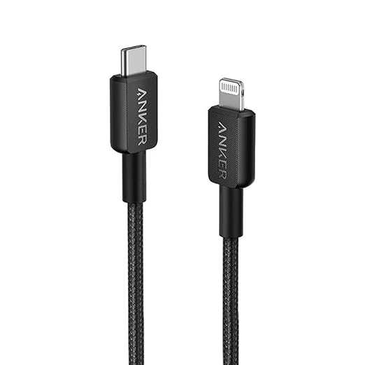 Anker 322 USB-C Lightning Cable [ 3 ft MFi Certified] Powerline II for iPhone 13, 13 Pro 12 Pro Max 12 11 X XS XR 8 Plus, AirPods Pro, Black + 18 Momths Local Warranty