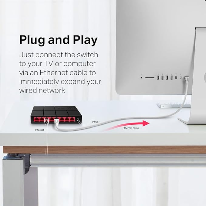 Mercusys 8 PORT 10/100/1000 MBPS SWITCH , MS108G