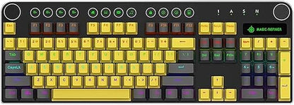 MAGIC REFINER MK-13 Gaming Mechanical Keyboard - Red Switch - Multimadia keys - Volume Wheel - Aluminium alloy panel