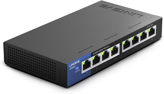 Linksys LGS108 Switch 8-Port Desktop Business Gigabit