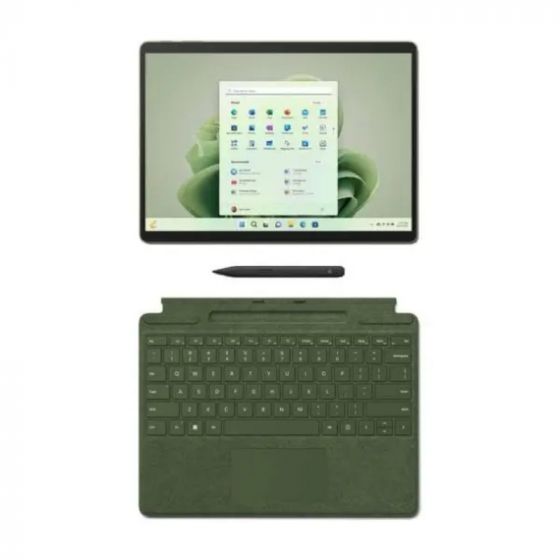 Microsoft Surface Pro 9, 2-in-1 Laptop Business Laptop, Intel Core i7-1255U, 256GB SSD, 16GB RAM, Intel Iris Xe Graphics, 13 Inch, Windows 11 - Green - T