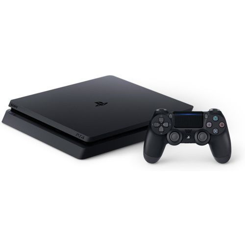 Sony PlayStation 4 Slim Console 500GB, 8GB RAM- Black- European Version, with Dual Sense wireless Controller- Black