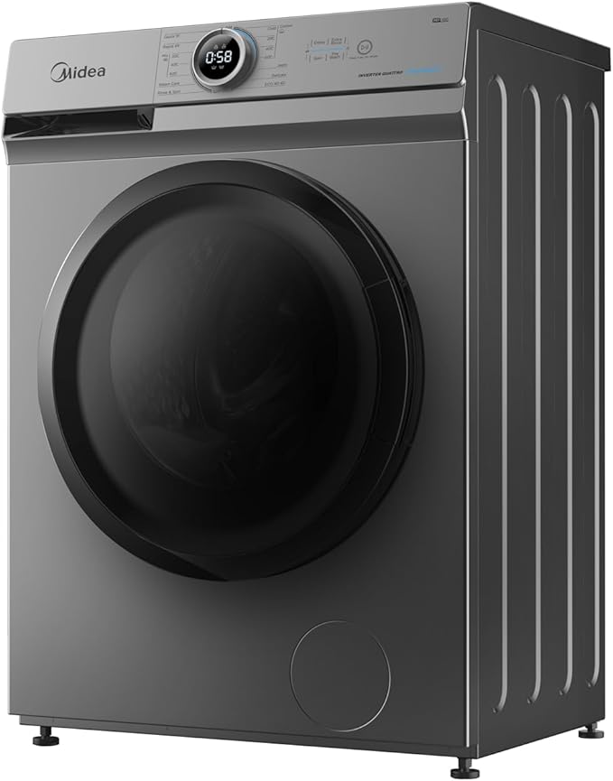 Midea - Washing Machine - Inverter - Steam -1400Rpm -Mf100W70B/Tt - 7Kg - Silver