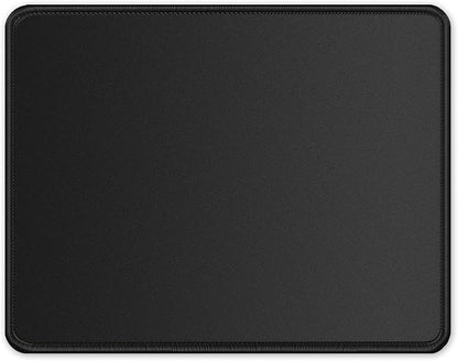 ITNRSIIET Mouse Pad with Stitched Edge, Premium-Textured Square Mouse Mat,Washable Mousepads with Lycra Cloth, Non-Slip Rubber Base Mousepad for Laptop, Computer, PC, 10.2×8.3×0.12 inches Black