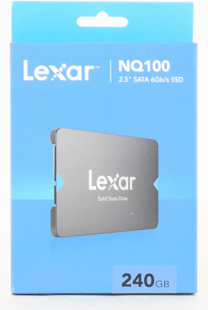 Lexar NQ100 2.5” SATA III (6Gb/s) 240GB SSD, Up to 550MB/s Read Solid State Drive, Internal SSD for Laptop, Desktop Computer/PC (LNQ100X240G-RNNNG)