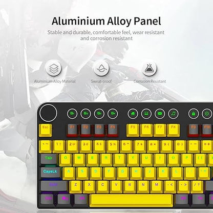 MAGIC REFINER MK-13 Gaming Mechanical Keyboard - Red Switch - Multimadia keys - Volume Wheel - Aluminium alloy panel