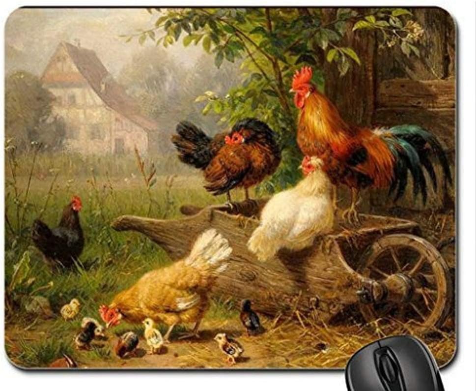 Gaming Mouse Pad Mouse Pad Chicken Family Mouse Pad, Mousepad (Birds Mouse Pad)