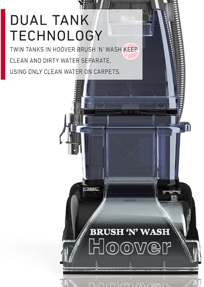 Hoover Brush N Wash Carpet and Hardfloor Washer, Grey, F5916