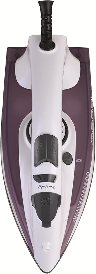 Black & Decker Steam Iron X1750-B5 - Ceramic Coated Soleplate with Anti Calc Drip Self Clean and Auto Shutoff - 1750W - Removes Stubborn Creases Quickly Easily - 2 Years Official Warranty