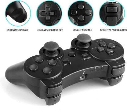 Zexrow Wireless Controller for Play-station 3, Gamepad Joystick for PS3 with USB Charger Cable Cord