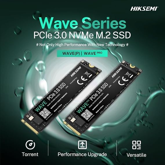 Hikvision HIKSEMI WAVE(P) 256GB NVMe M.2 PCIe Gen 3 SSD Up to 1200MB/s, Internal Solid State Drive for Desktop Laptop Computer - with 3 years warranty support