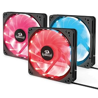 Redragon GC-F006 RGB PC Cooling Fan CPU Cooler and Radiators, Pack of 3,120mm