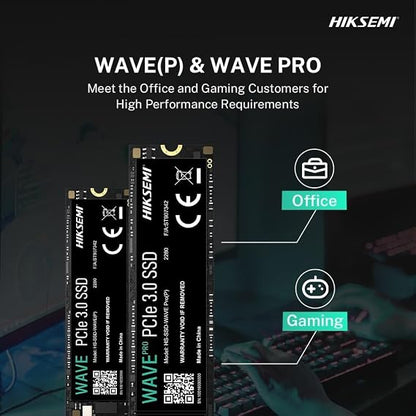 Hikvision HIKSEMI WAVE(P) 256GB NVMe M.2 PCIe Gen 3 SSD Up to 1200MB/s, Internal Solid State Drive for Desktop Laptop Computer - with 3 years warranty support