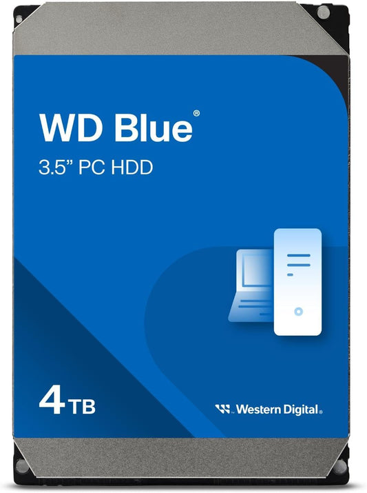 Western Digital 4TB WD Blue PC Internal Hard Drive HDD - 5400 RPM, SATA 6 Gb/s, 256 MB Cache, 3.5" - WD40EZAX