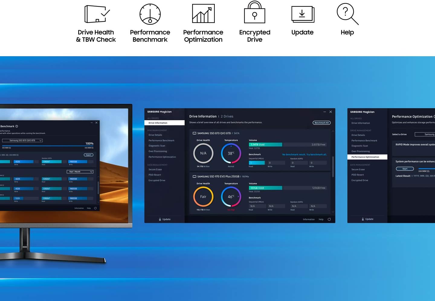 Samsung 1TB 870 QVO Internal SSD - MZ-77Q1T0BW - T