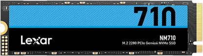 Lexar NM710 500GB SSD, M.2 2280 PCIe Gen4x4 NVMe Internal SSD, Up to 5000MB/s Read, 2600MB/s Write, Internal Solid State Drive for PC, Laptop, and Gamers (LNM710X500G-RNNNG)