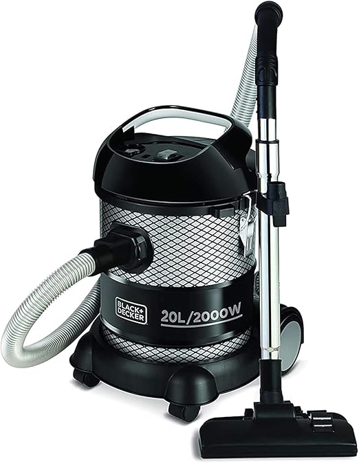 Black & Decker Bv2000 Barrel Vacuum Cleaner 20 Liter, 2000 Watt - Black