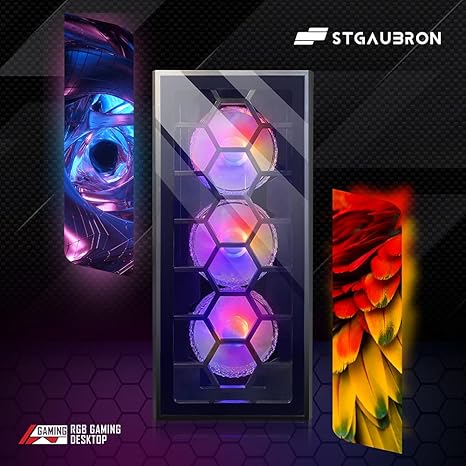 STGAubron Gaming Desktop PC,GeForce RTX 2060 Super 8G,Intel Core i7 3.4G up to 3.9G,32G,1TB SSD,WiFi,BT 5.0,RGB Keybaord,RGB Mouse Pad,RGB BT Sound Bar,RGB Bluetooth Headset Mic,W10H64