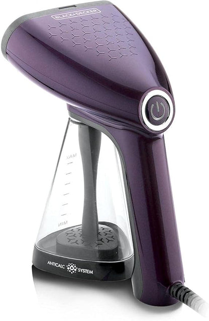 Black & Decker Handheld Handy Garment Steamer 1500W, Purple – International Warranty – HST1500-B5