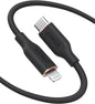 Anker PowerLine III Flow, USB C to Lightning Cable for iPhone 13 13 Pro 12 11 X XS XR 8 Plus [MFi Certified, 6ft, Midnight Black] Supports Power Delivery, Silicone Cable (Charger Not Included)