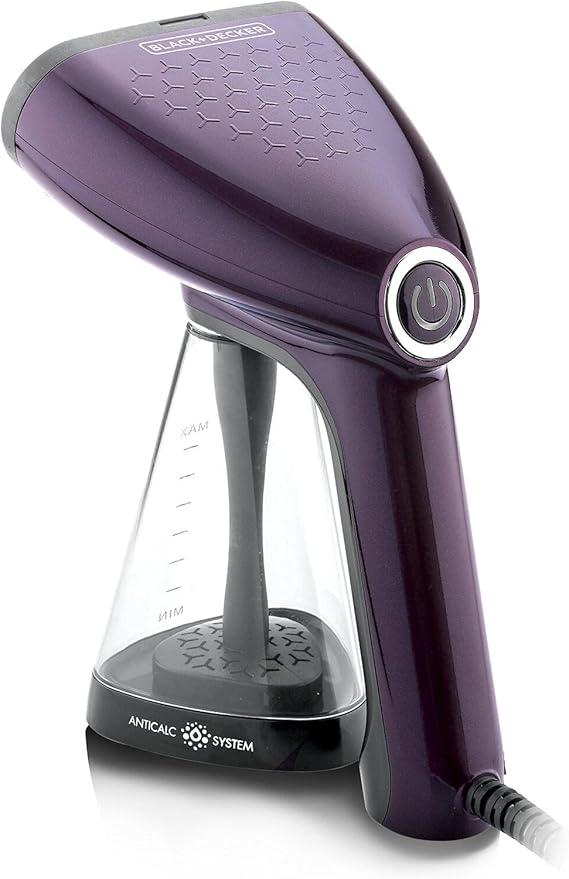 Black & Decker 1500W Handheld Handy Garment Steamer, Purple - HST1500-B5