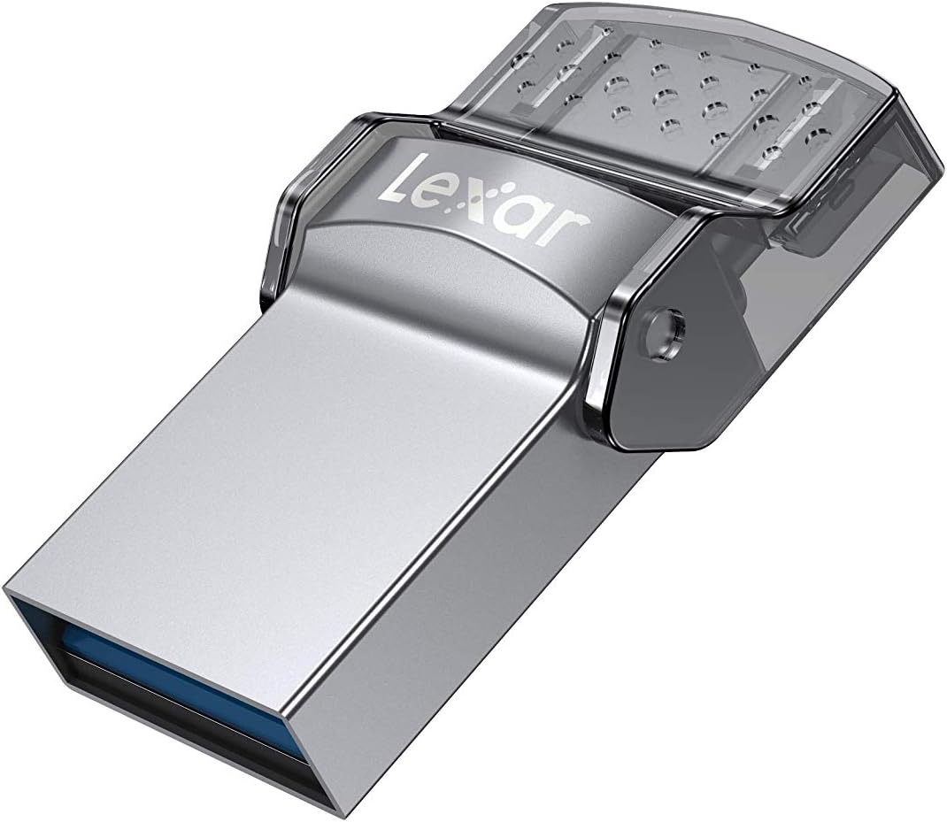 Lexar Jumpdrive Dual Drive D35C USb 3.0 Type-C Flash Drive 100Mb/S, 128Gb Capacity