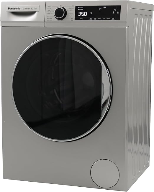 PANASONIC WASHING MACHINE FULL AUTOMATIC 8 KG 1400 RPM SILVER NA-148VB7