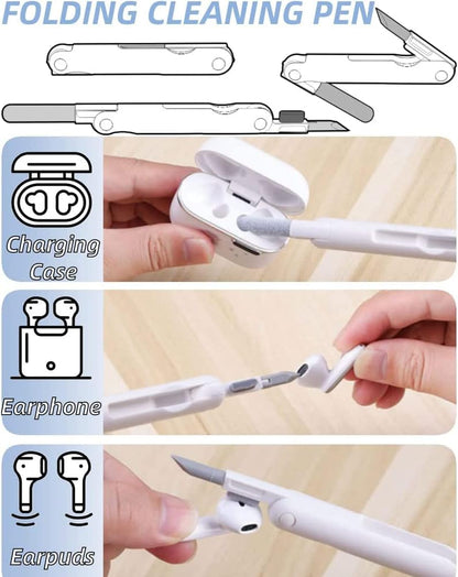 7-in-1 Keyboard Cleaner, Yardhobi Earphone Cleaner with KeyCaps Puller Portable Multifunctional Cleaning Tool for PC, Monitor, Earbud, Cell Phone, Laptop, Computer, Bluetooth Earphones