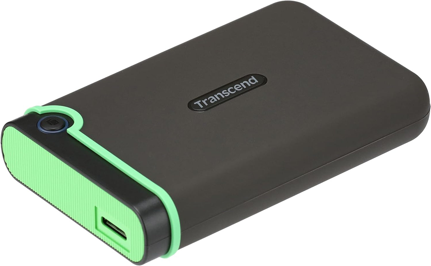 Transcend 4TB StoreJet 25M3S USB 3.1 Portable Hard Drive Rugged, Anti-Shock Resistant, Compact and Lightweight with Lightning-Fast Speeds and a One Touch Backup Button (Iron Grey) TS4TSJ25M3S