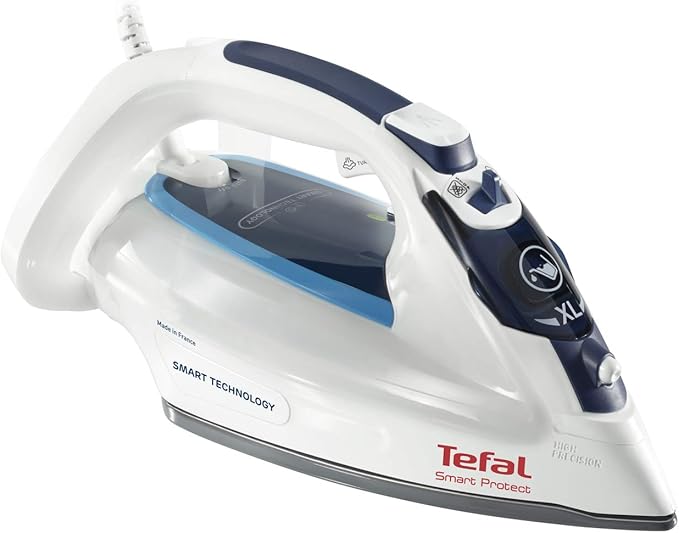 Tefal smart protect steam iron, 2600 w, white - fv4980e0 - international warranty