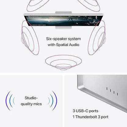 Apple Studio Display - Standard Glass - Tilt- and Height-Adjustable Stand  with AppleCare Studio Display (3 Years)