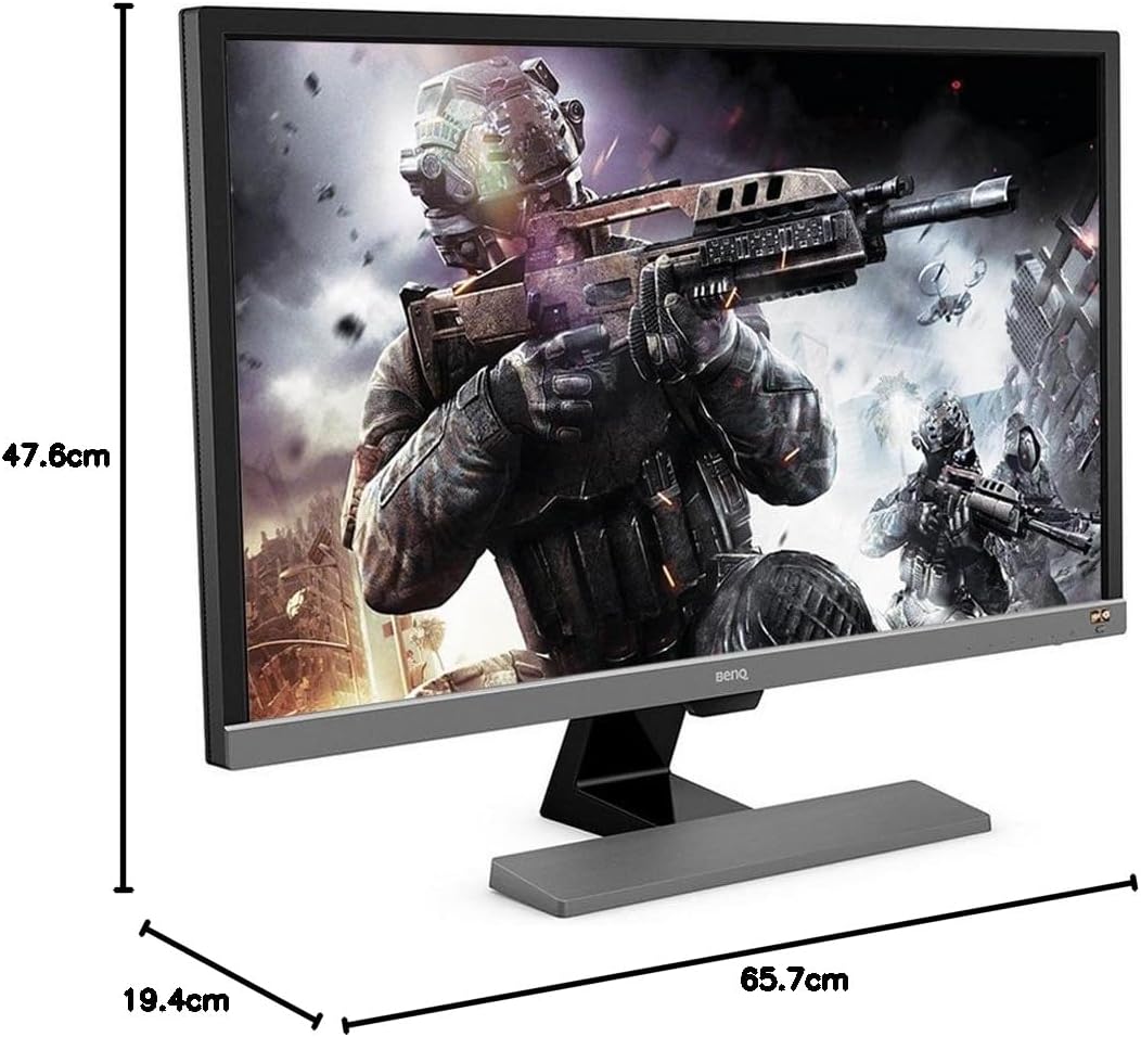 BenQ EL2870U 28 inch 4K UHD 3840 x 2160 HDR Gaming Monitor| 1ms | FreeSync| Eye-Care, Anti-glare| Brightness Intelligence Plus Sensor | HDMI, DP | Built-in Speakers