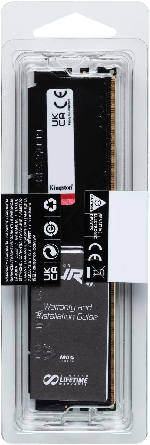 Kingston Fury Beast 16GB DDR5 5200MHz CL40 KF552C40BB-16 Desktop Memory - T