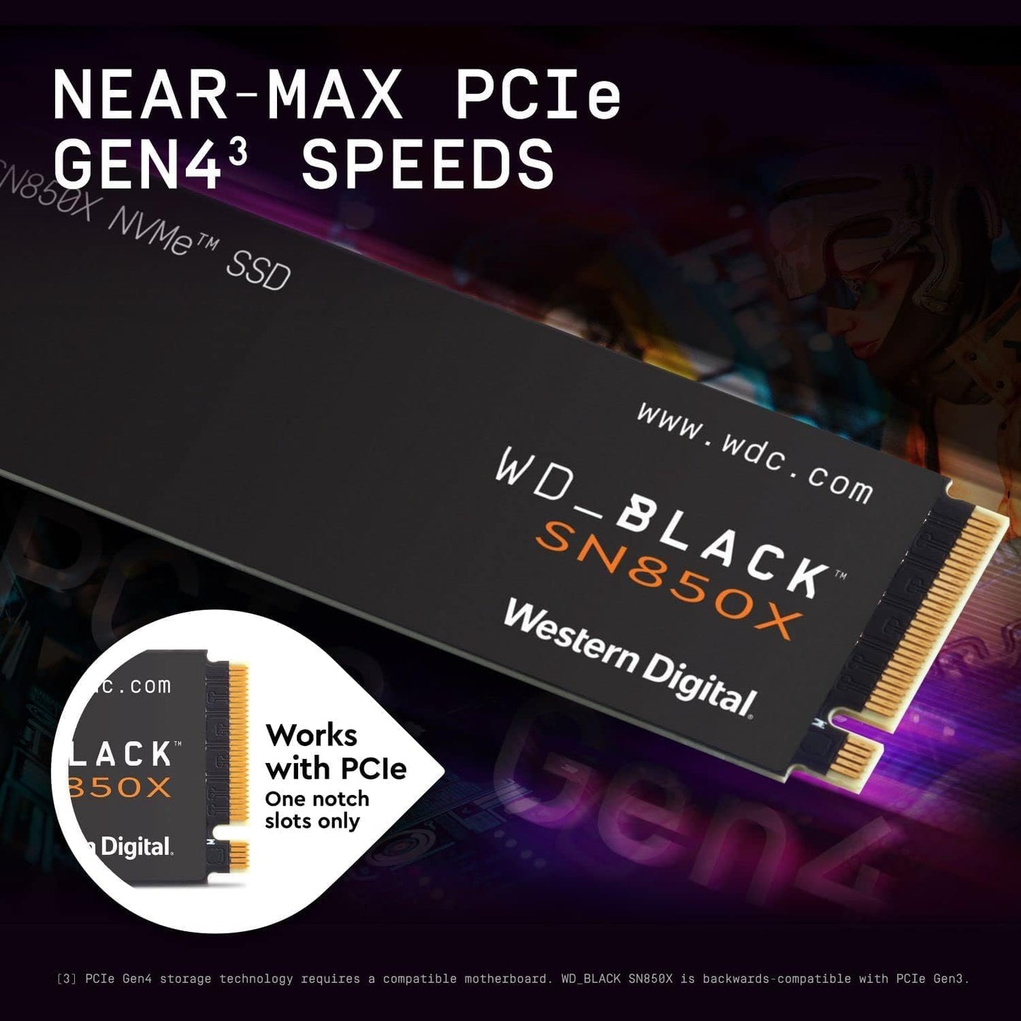 WD_BLACK 2TB SN850X NVMe Internal Gaming SSD Solid State Drive - Gen4 PCIe, M.2 2280, Up to 7,300 MB/s - WDS200T2X0E