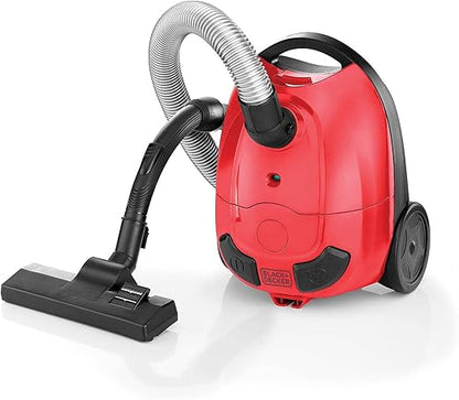 Black & Decker 1000 Watts Bagged Vacuum Cleaner, Red/Black – VM1200-B5