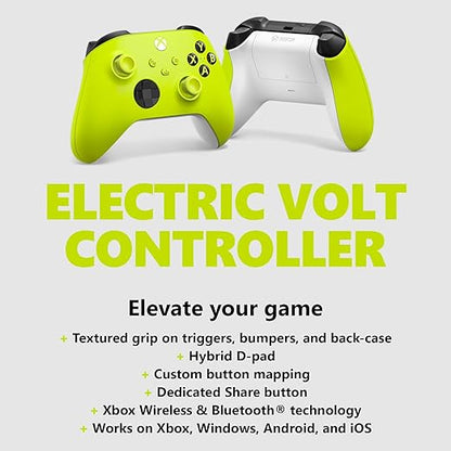 Xbox Wireless Controller For Xbox Series X|S, Xbox One, Windows10, Android, And IOS- Electric Volt