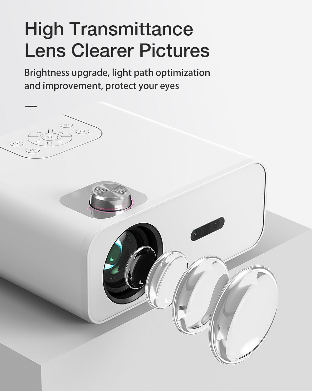 Cheerlux C12 Small Projector with Android 9.0, Mirroring, BT & Wifi