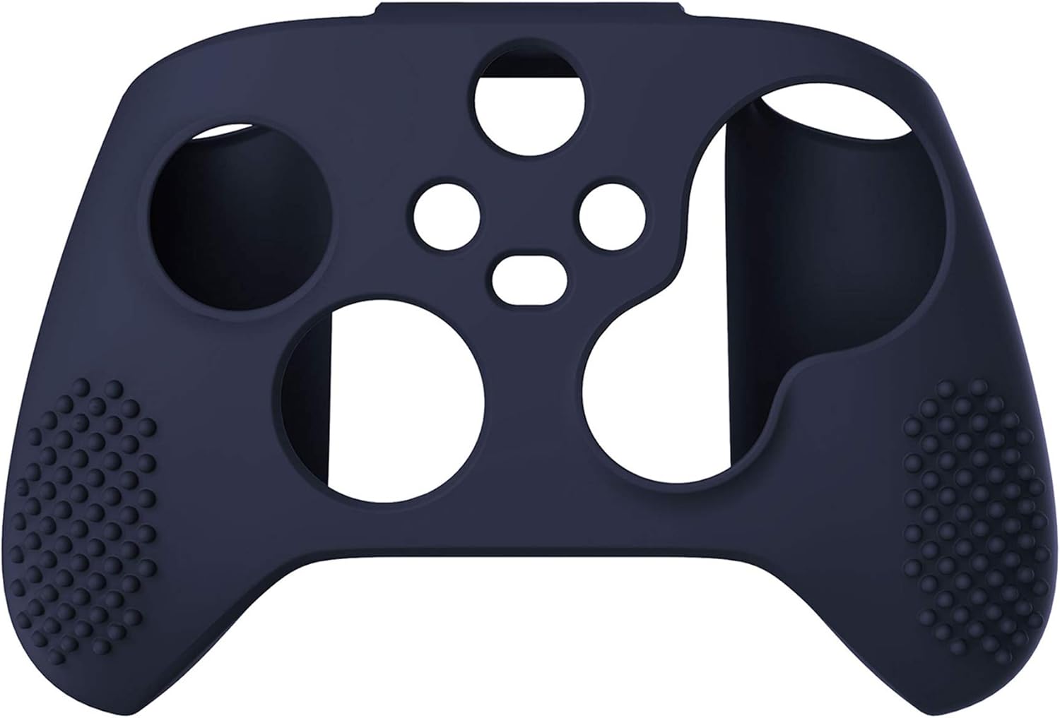 eXtremeRate PlayVital Midnight Blue 3D Studded Edition Anti-slip Silicone Cover Skin for Xbox Series X Controller, Soft Rubber Case Protector for Xbox Series S Controller with 6 Black Thumb Grip Caps - T