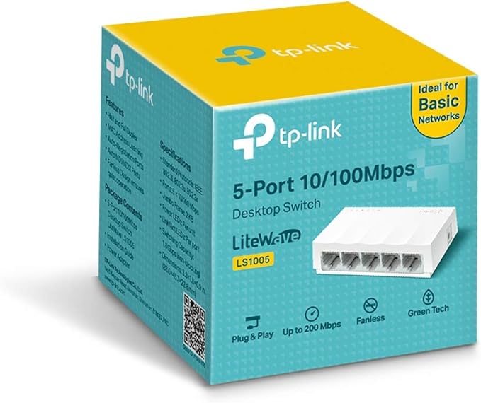 TP-LINK LS1005 Desktop Switch, 5 Ports - White