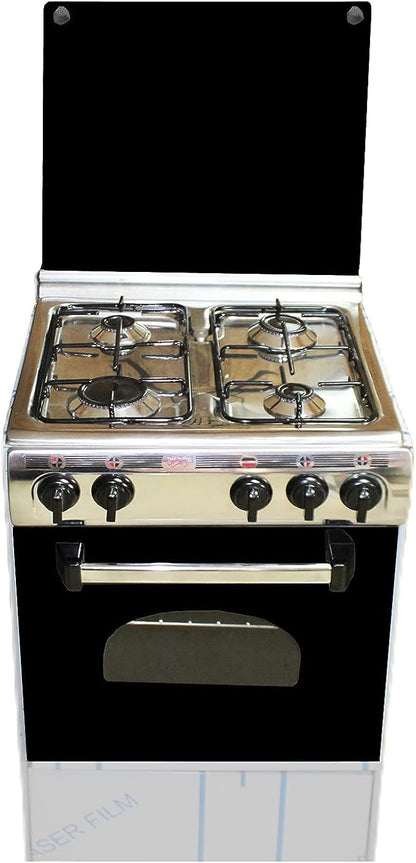 Al Ahram Gas 50x50 Stainless Steel 4 Burner Pyramid