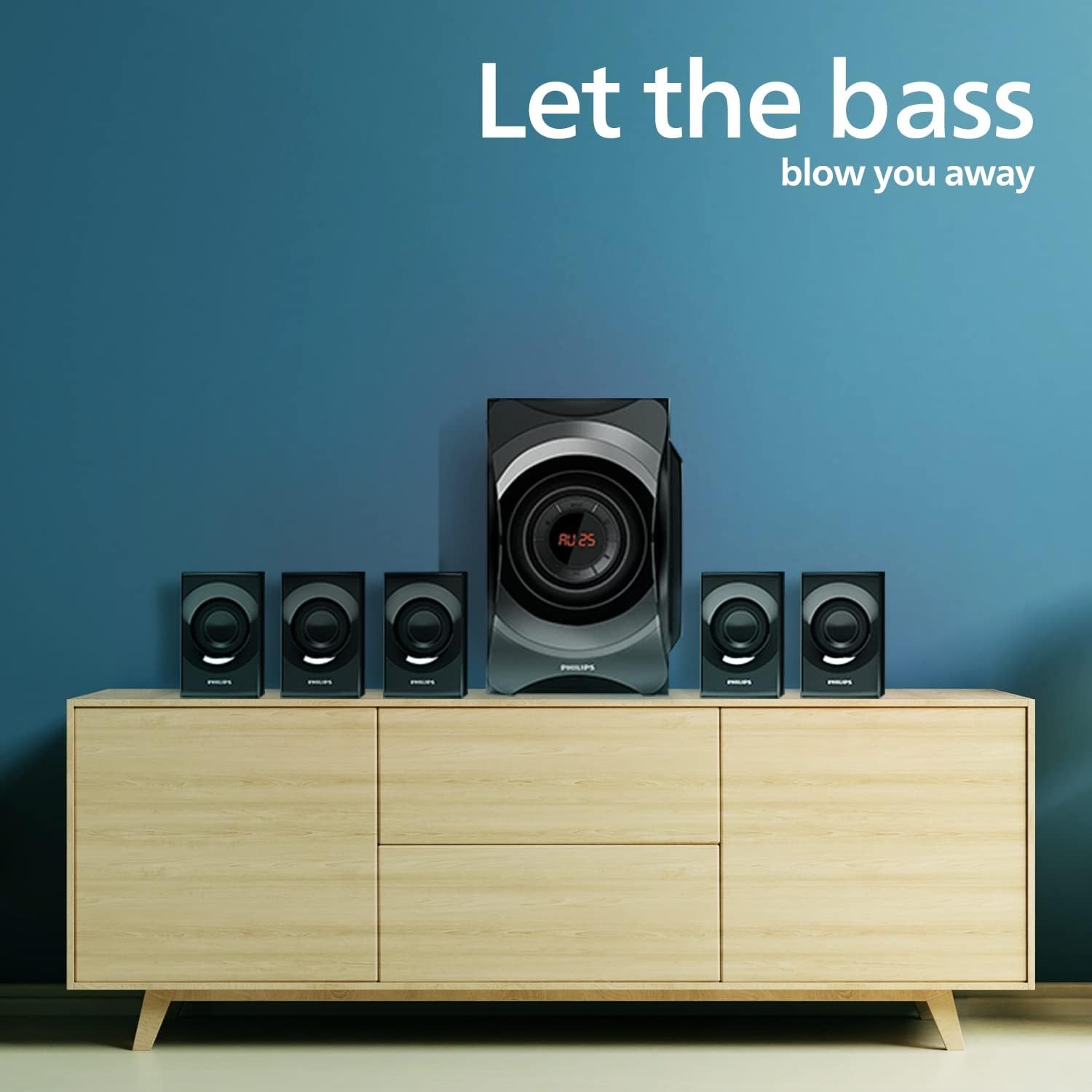 Philips SPA8000B Bluetooth Speakers, Black - T