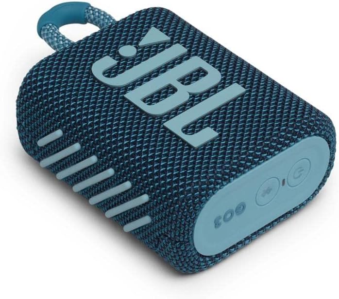 JBL GO 3 Portable Waterproof Bluetooth Speaker - Blue-Small - T