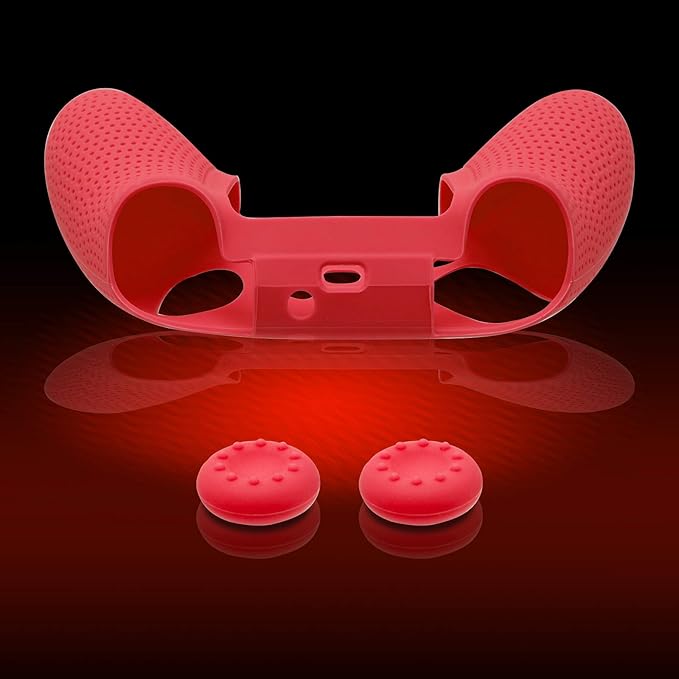 ECHZOVE X-Box Series X/S Controller Silicone Cover Case, X-Box Series X Controller Skin Silicone - Red