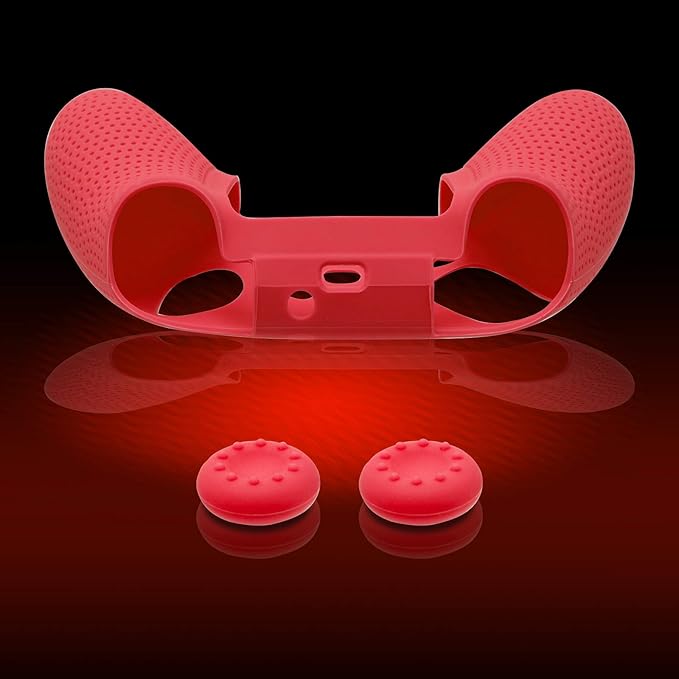 ECHZOVE X-Box Series X/S Controller Silicone Cover Case, X-Box Series X Controller Skin Silicone - Red - T