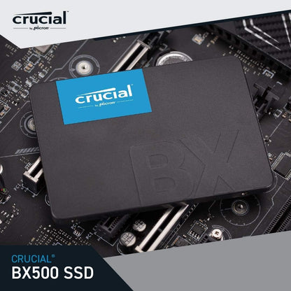 Crucial BX500 240GB 3D NAND SATA 2.5-Inch Internal SSD, up to 540MB/s - CT240BX500SSD1Z Black/Blue