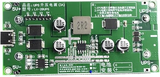 12V Type-C 15W 3A 18650 Lithium Battery Charger Module with Uninterrupted Function (Charging & Protection & Uninterruption) for Router and Small Devices