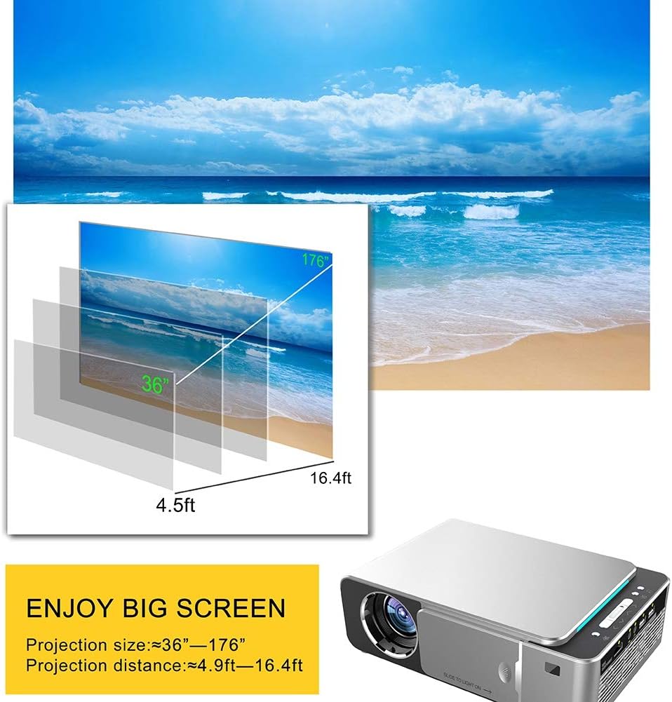 UNIC T6 Mini Projector 3500 Lumins 1280X720 Full HD LED Home Cinema Projector