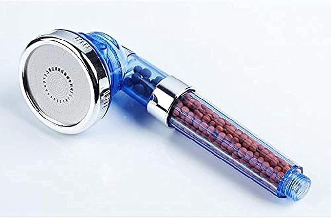 Filtered Hand Held Shower Head Filtration System Help Reduces hair loss. High Pressure Rainfall Spa Water Saving, Negative Ionic Ion Flow Filter Handheld Shower head. Purifies Water, Remove Chlorin