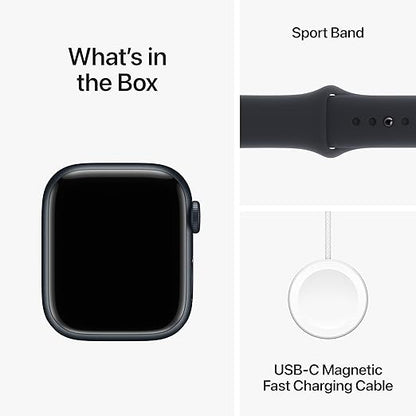 Apple Watch Series 9 [GPS 41mm] Smartwatch with Midnight Aluminum Case with Midnight Sport Band